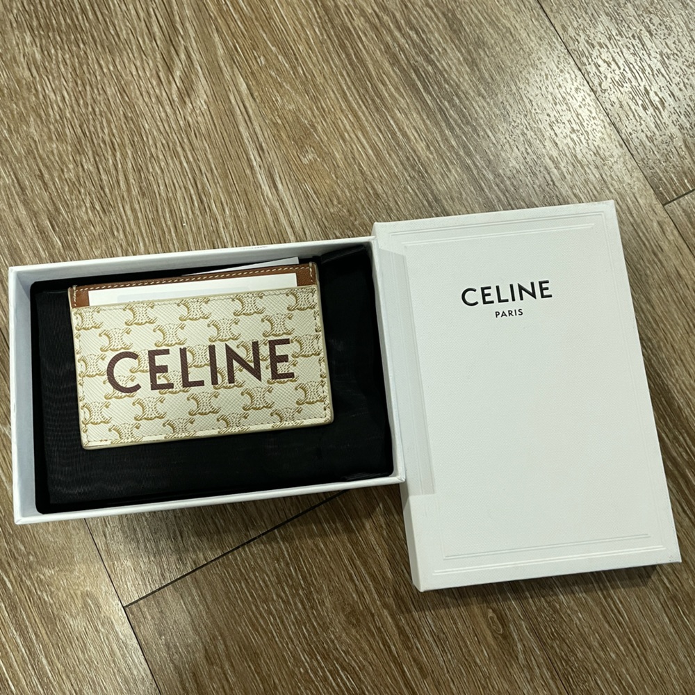 Celine monogram card holder with box